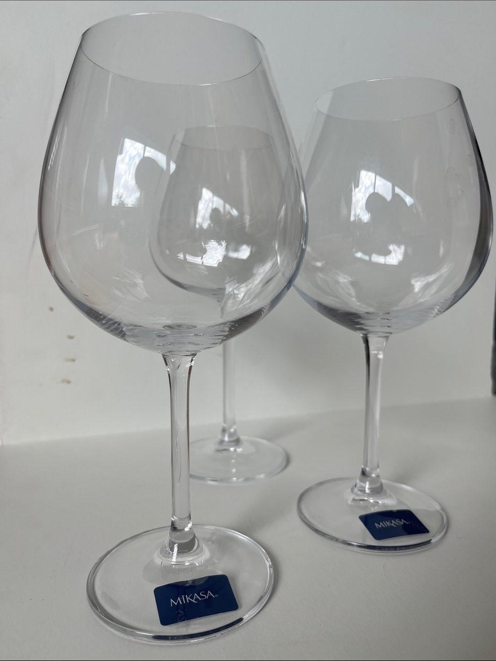 Mikasa Julie large red wine glasses 3 total, Czech Republic